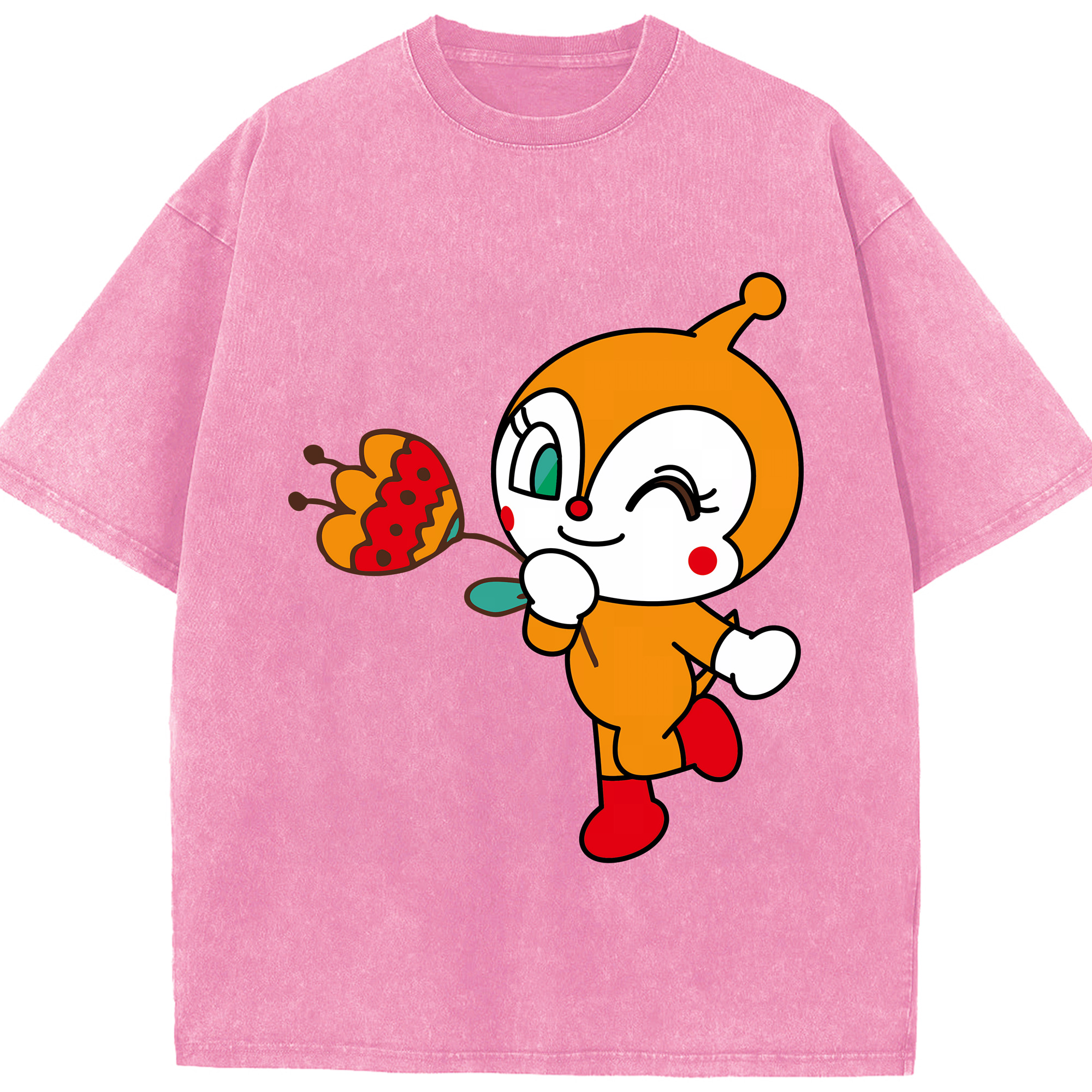 （画像用） アンパンマン Anpanman 綿100% ヴィンテージ風 半袖Tシャツ（フロントプリント）